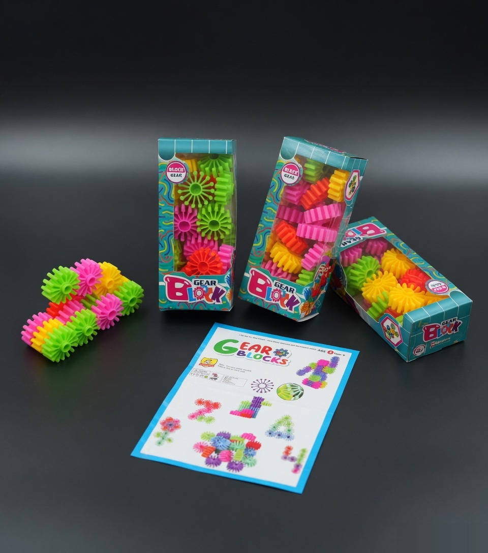 25 Piece Kids Plastic Gear/ Alphbet Building Blocks - Gift Set