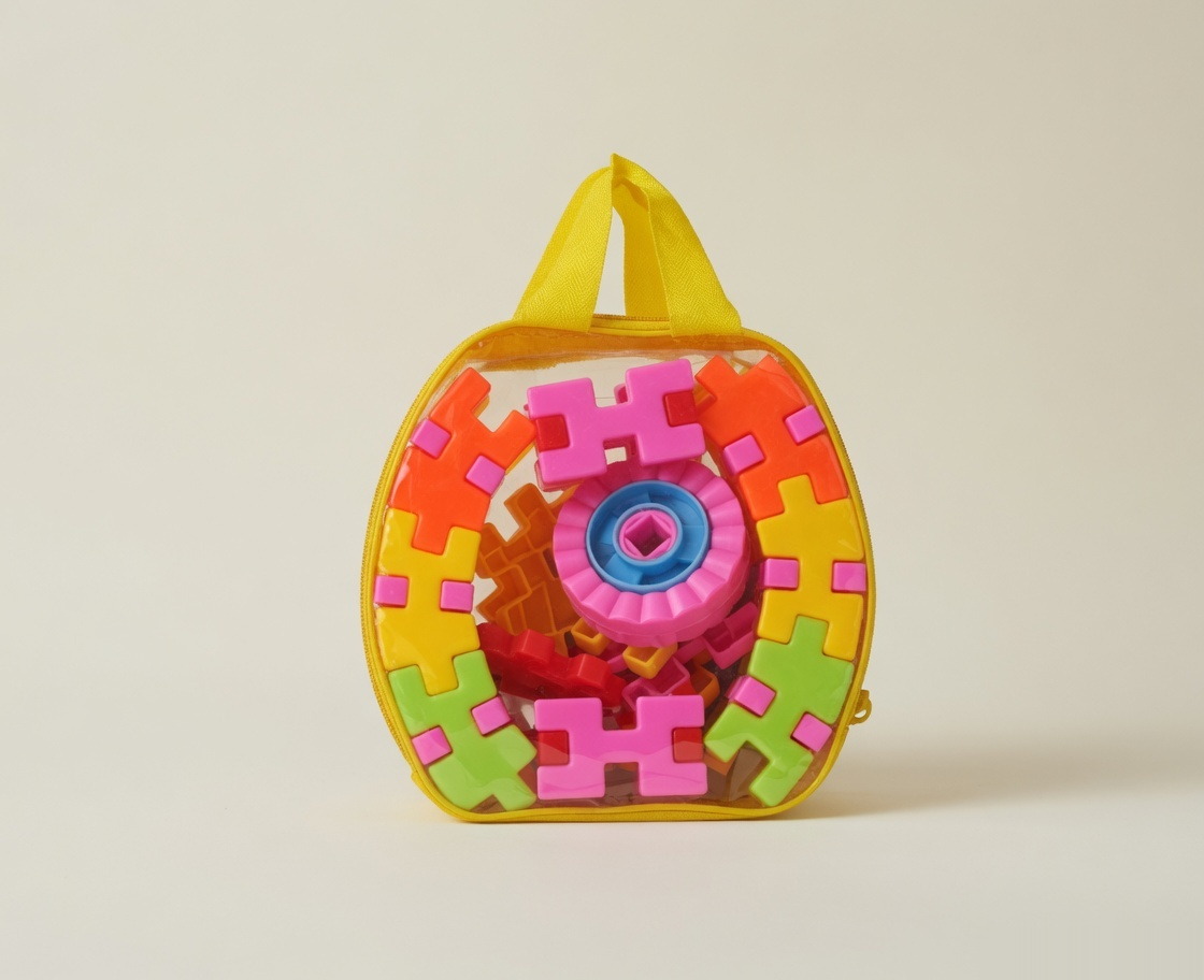 50 Piece Kids Plastic Imagination Blocks