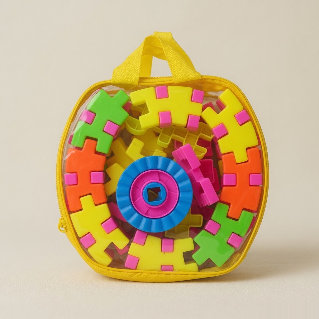 54 Piece Kids Plastic Imagination Blocks