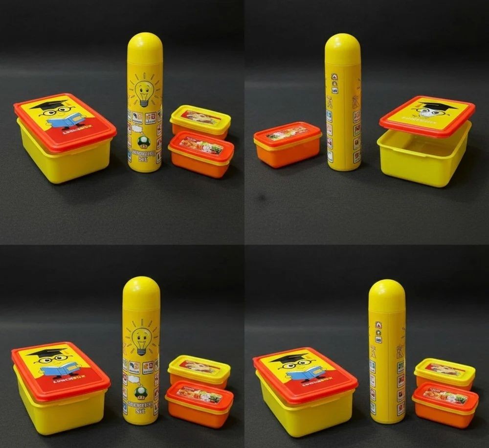 Plastic Lunch Geometry Box Set angle views
