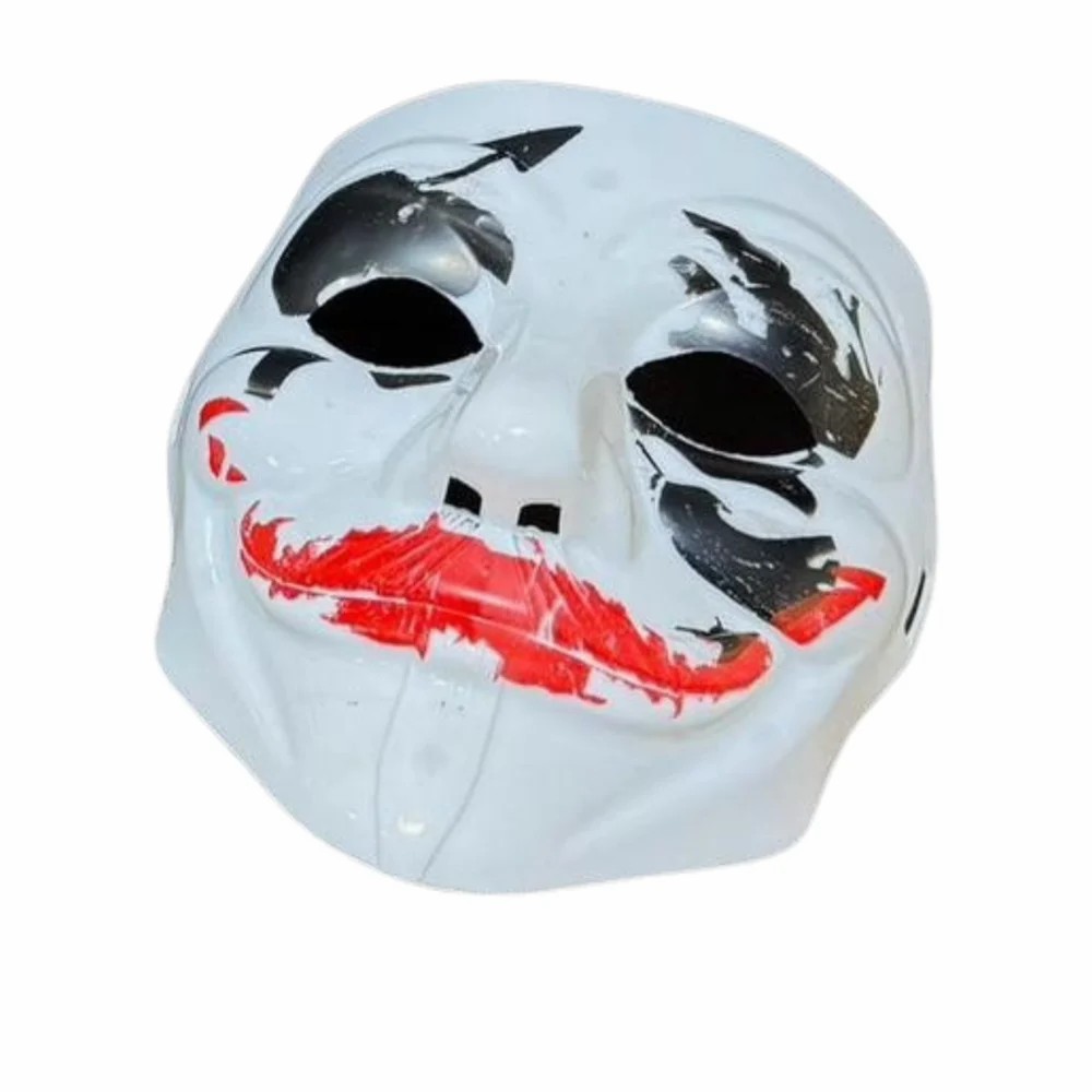Plastic Joker Face Mask angle