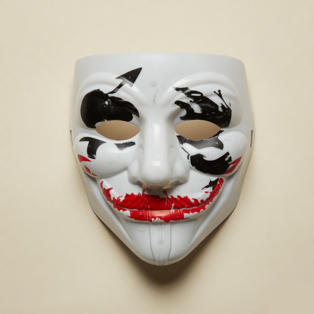 Plastic Joker Face Mask