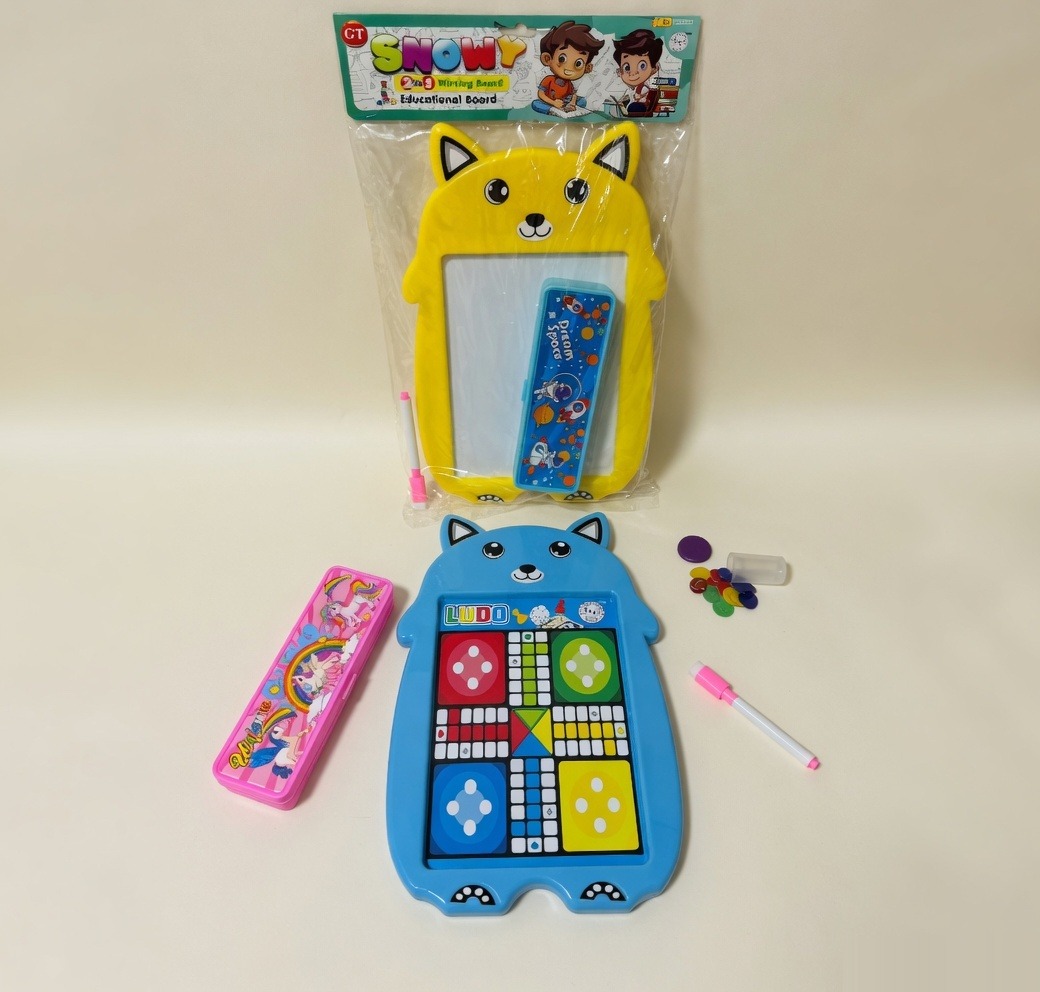 Kids Snowy Geometry Slate - Packed View
