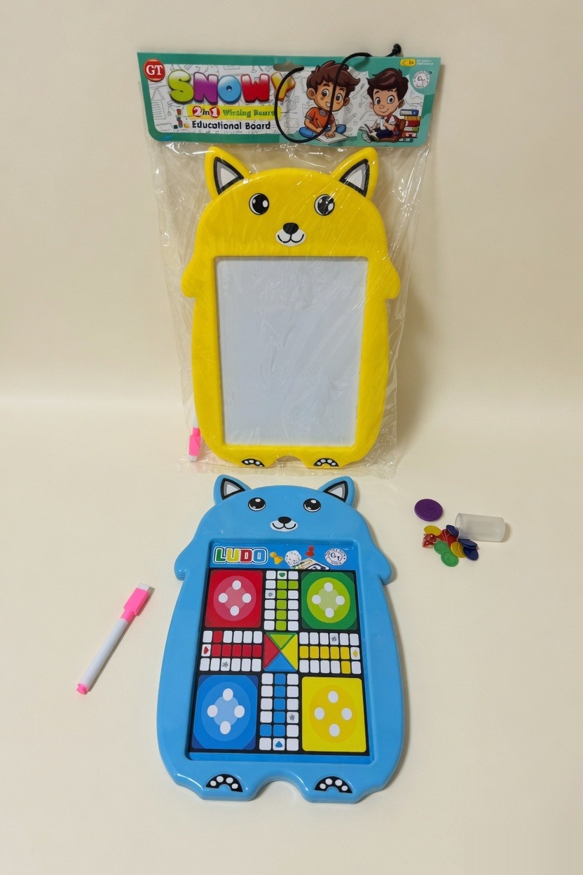 Kids Snowy Write And Wipe Ludo Slate - Packed View