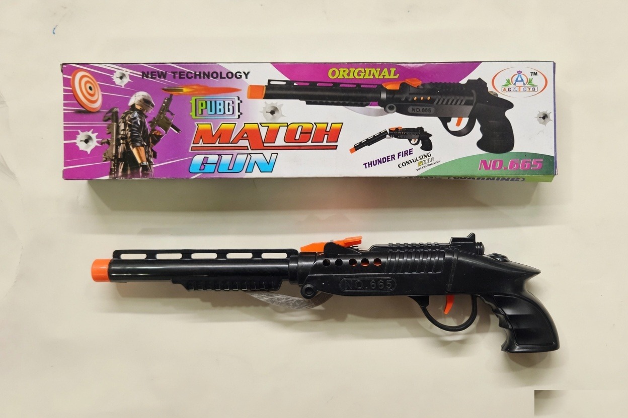 Plastic Toy Matchis Gun Model 665