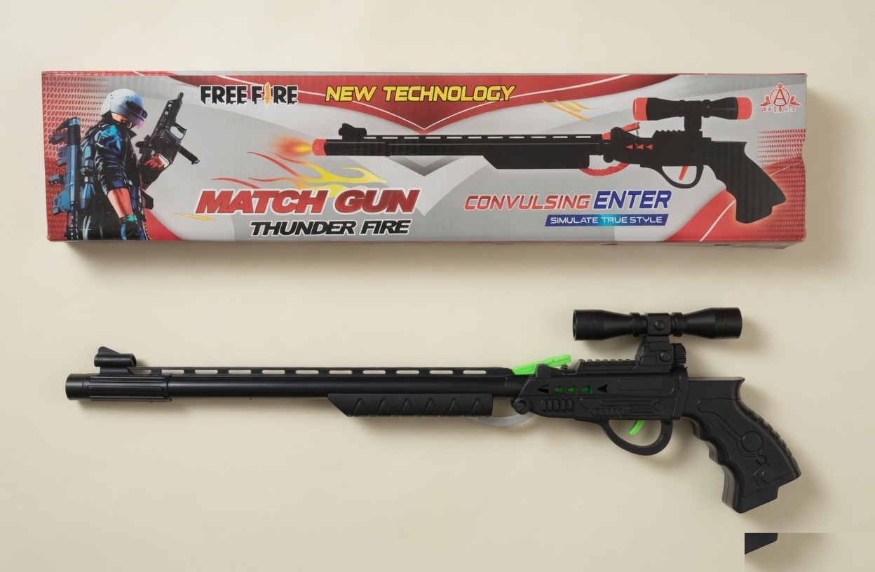 Plastic Toy Sniper Matchis Gun Model